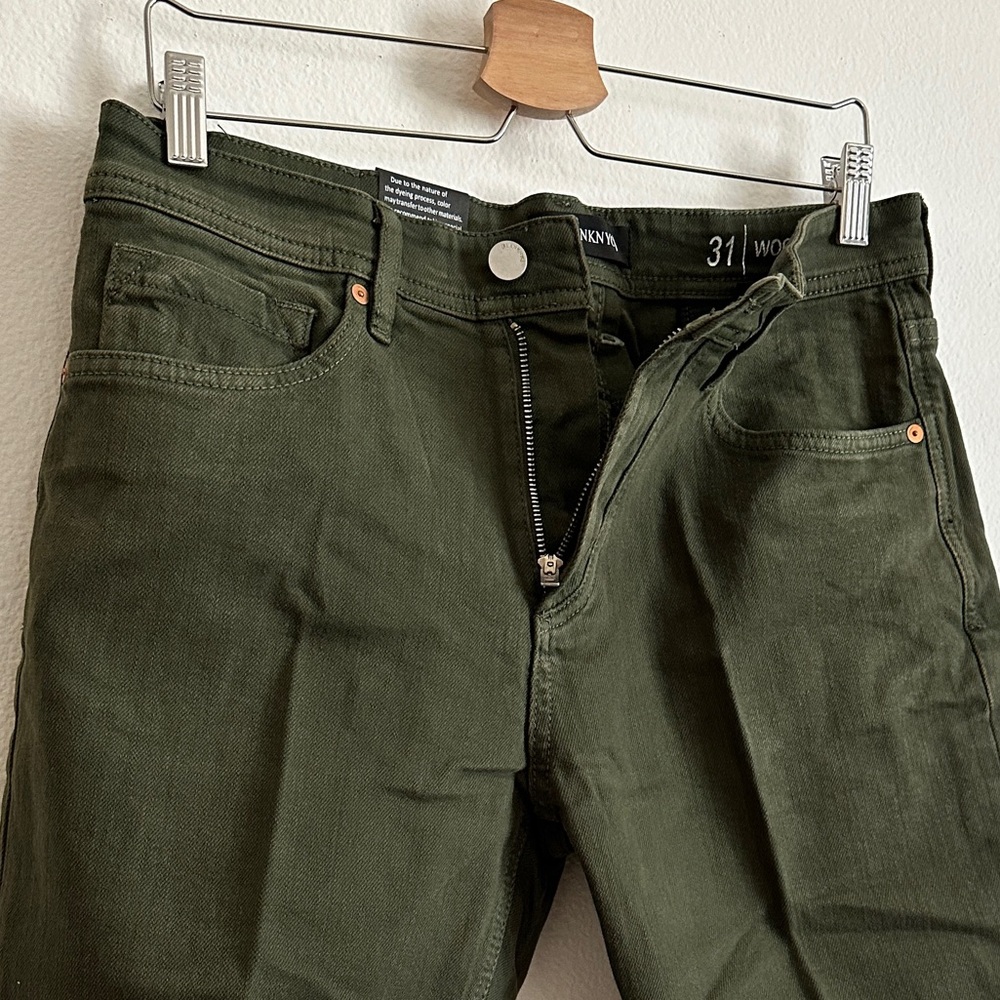 Blank NYC Olive Green Men’s Denim Wooster Slim Fit Shorts Size 31 - Picture 5 of 10